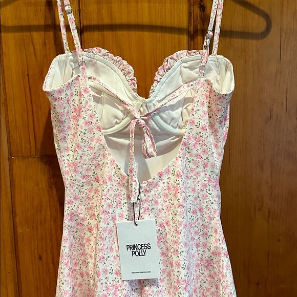 Princess Polly NWT Women’s Draven Mini Dress Pink Size 4 - Picture 4 of 5